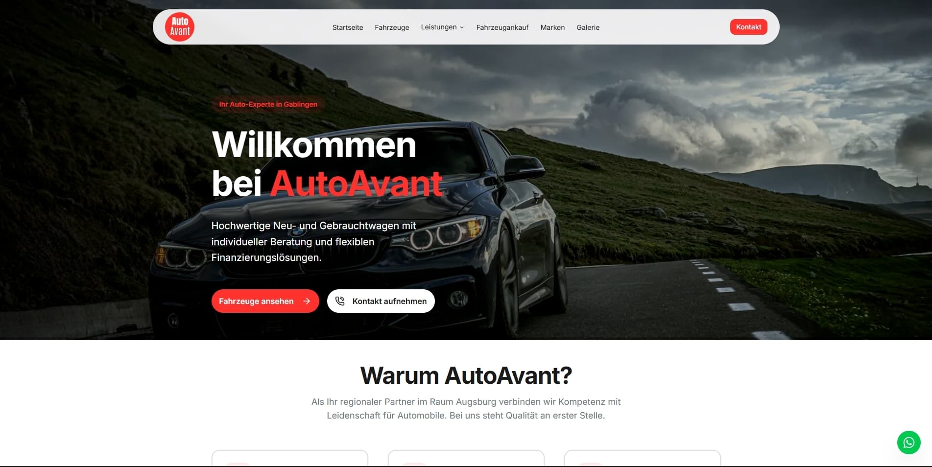 AutoAvant Website Screenshot